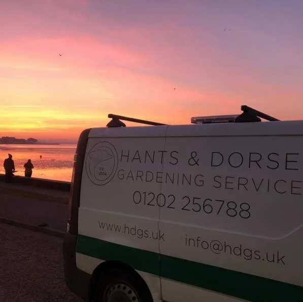 Hants and Dorset Gardening Services van covering Dorset and Hampshire grounds maintenance
